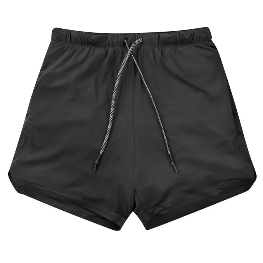 Sport Shorts Men Sportswear Double-deck Running Shorts 2 In 1 Beach Bottoms Summer Gym Fitness Training Jogging Short Pants