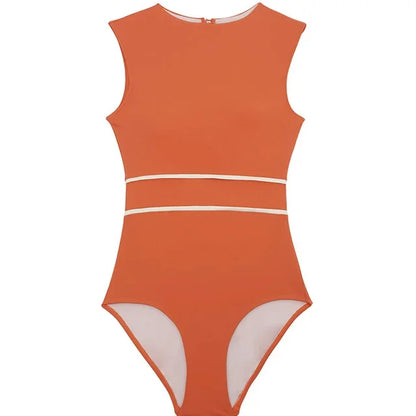 Women's One Piece Swimwear Summer Beach Bathing Suit Black Monokini Open Back Swimsuit Padded Beachwear Korea Style