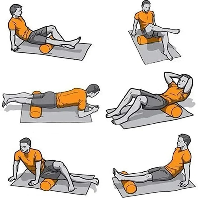 Yoga Foam Roller High-density EVA Muscle Roller Column Self Massage Tool for Pilates Yoga Fitness Gym Equipment 30/45CM