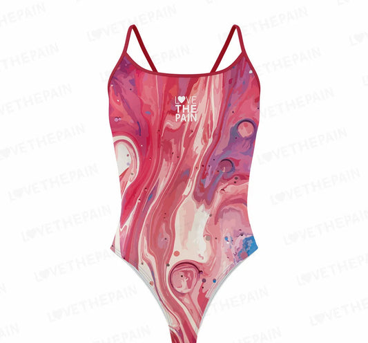 Love The Pain Women's One Piece Swimsuit Professional Athletic Competition Training Quick Dry Sports Training Swimwear Chlorine resistant Australian Pool