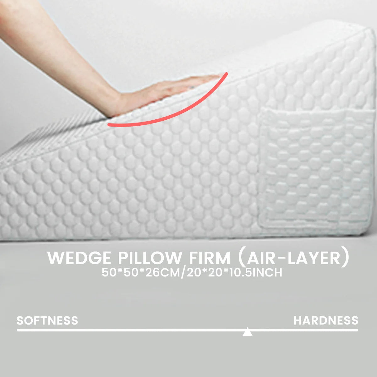 1pc /2pcWedge Pillow For Sleeping Bed Wedge Pillow For After Surgery Triangle Air Layer Sleeping Wedge Cover Memory Foam