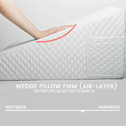 1pc /2pcWedge Pillow For Sleeping Bed Wedge Pillow For After Surgery Triangle Air Layer Sleeping Wedge Cover Memory Foam