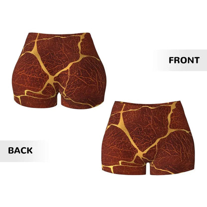 Color Pattern Black And White Pattern Yoga Shorts