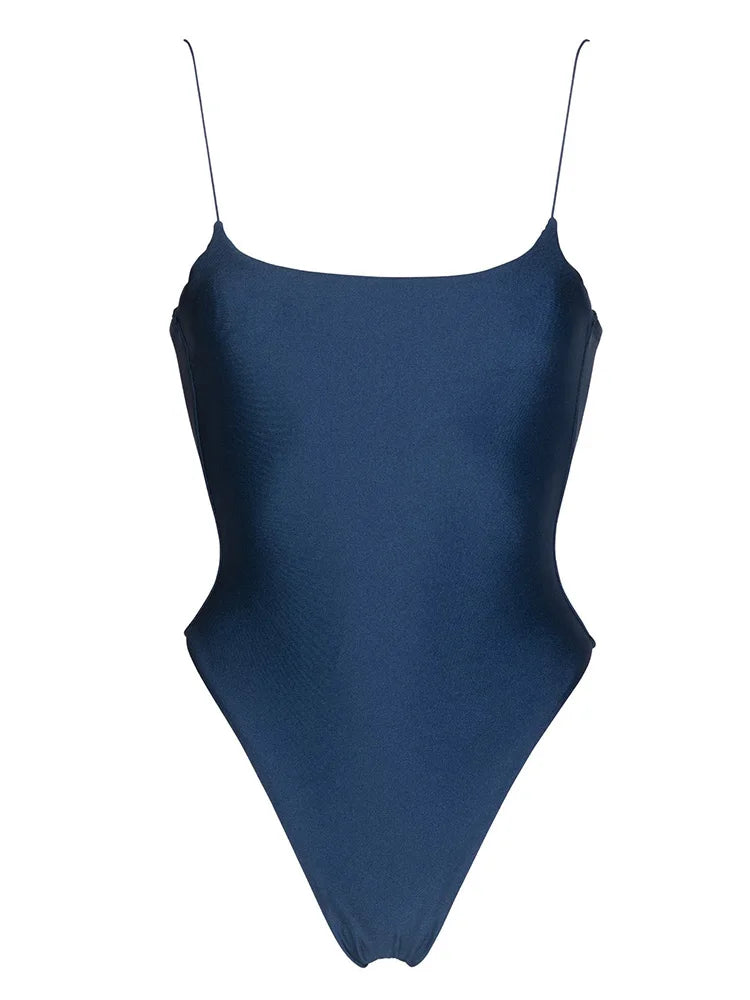 Solid Swimwear Women One Piece Swimsuit Female Summer Holiday One Piece Suit Violet Monokini Brown Bathing Suit Bandage