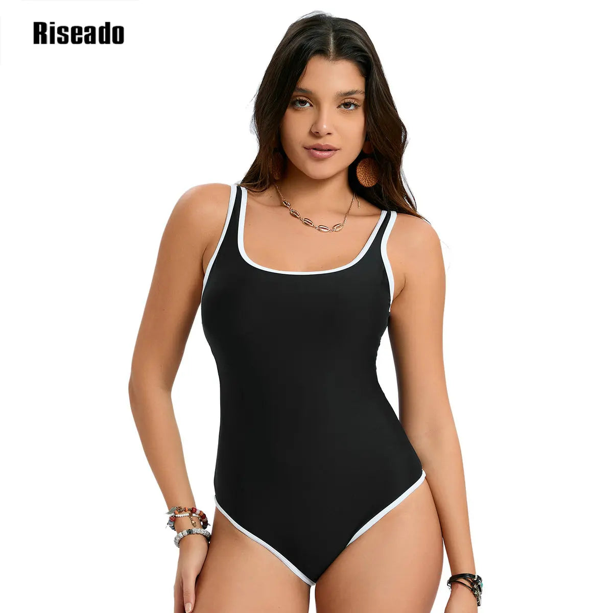Women's Swimsuit Woman Scoop Neck Swimwear One Piece Swimming U Back Beach Wear Pool Squad Training Slimming Monokini
