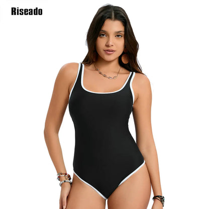Women's Swimsuit Woman Scoop Neck Swimwear One Piece Swimming U Back Beach Wear Pool Squad Training Slimming Monokini