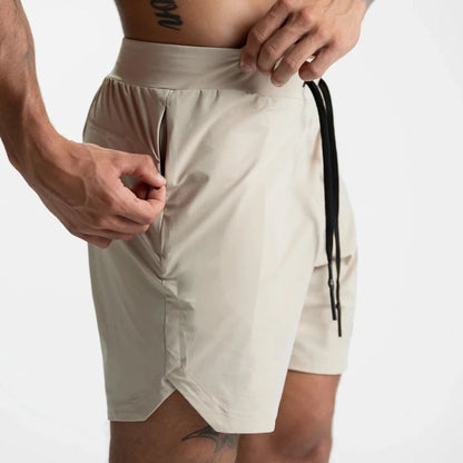 Men Quick Dry Exercise Tranning Shorts Running Fitness Basketball Sports Gym Crossfit Sweatpants with Zipper Back Phone Pouch