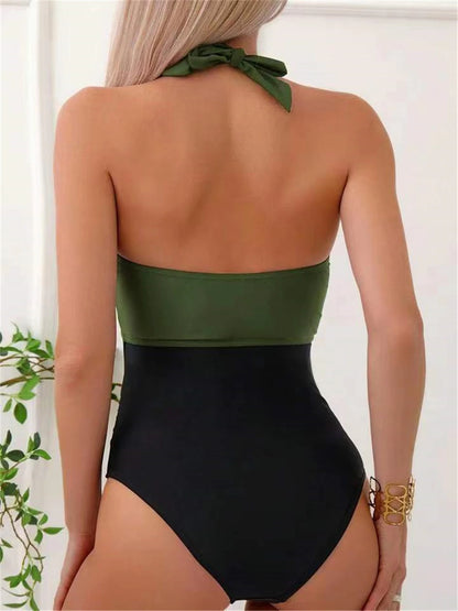 One Piece Lace Up Swimwear Women Backless Swimsuit Summer Beachwear Bathing Suit Female Bodysuit Bathers Swimming Summer