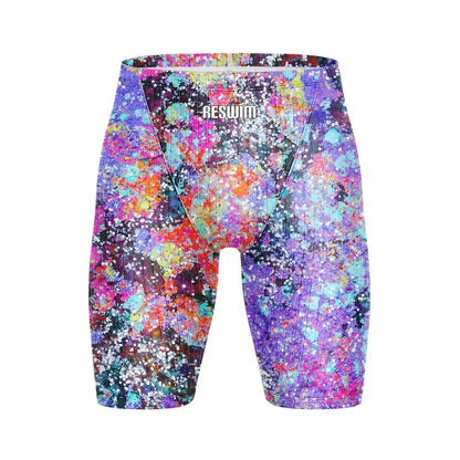 Men's Swim Jammer Swimsuit Racing Shorts Athletic Training Swimwear Swimming Trunks Beach Tights Shorts Lycra Bathing Suit
