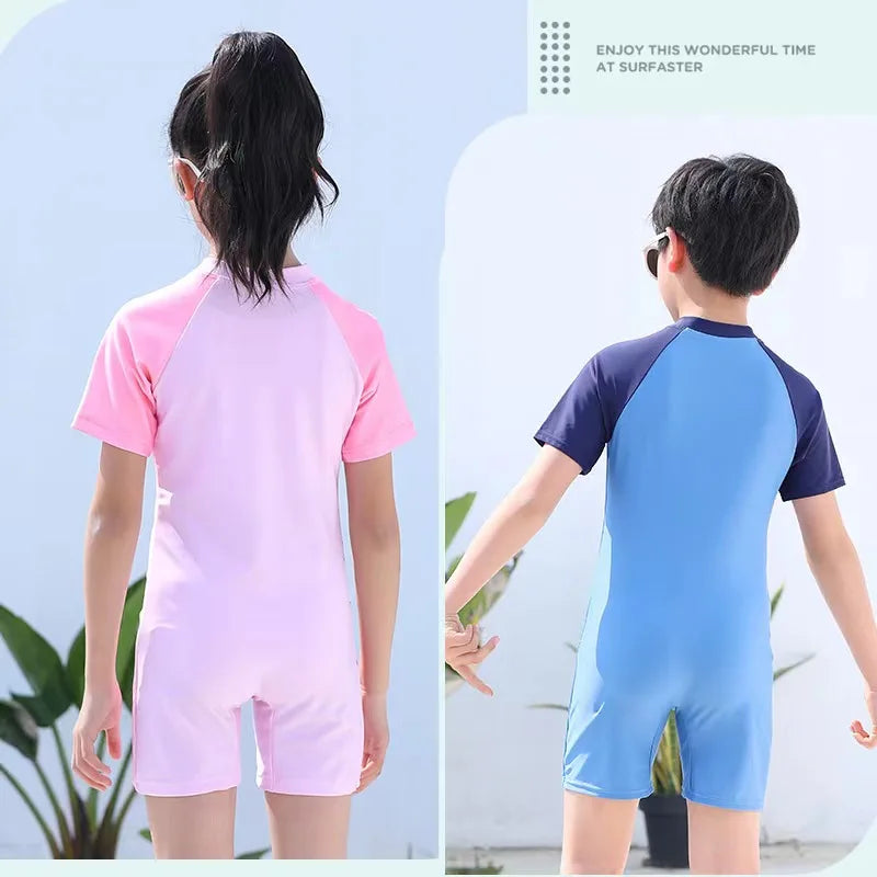 Kids Swimsuit Cute Cartoon Boy Girl One-piece Swimsuit Small, Medium and Big Kids Swimsuit Baby One-piece Swimsuit