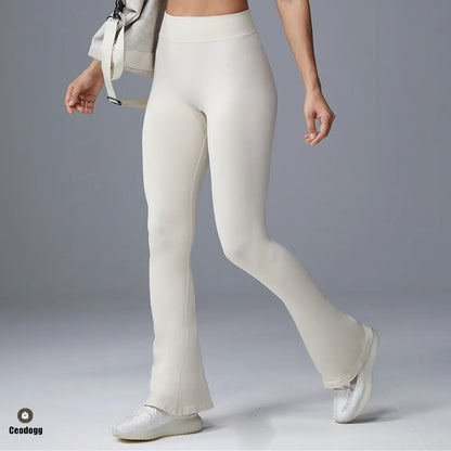 Flare Leggings Yoga Pants Women Bell-bottoms Tights High Waist Fitness Stretch Gym Workout Casual Sports Push Up Wide Legs