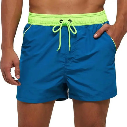 Men Summer Swim Shorts Swimwear Trunks Swimsuits Quickly Dry Surf Beach Board Elastic Waist Swim Pants Surfing Shorts with Mesh