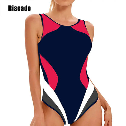 Athletic One Piece Swimsuit  U Back Swimwear for Training, Sports, and Fitness