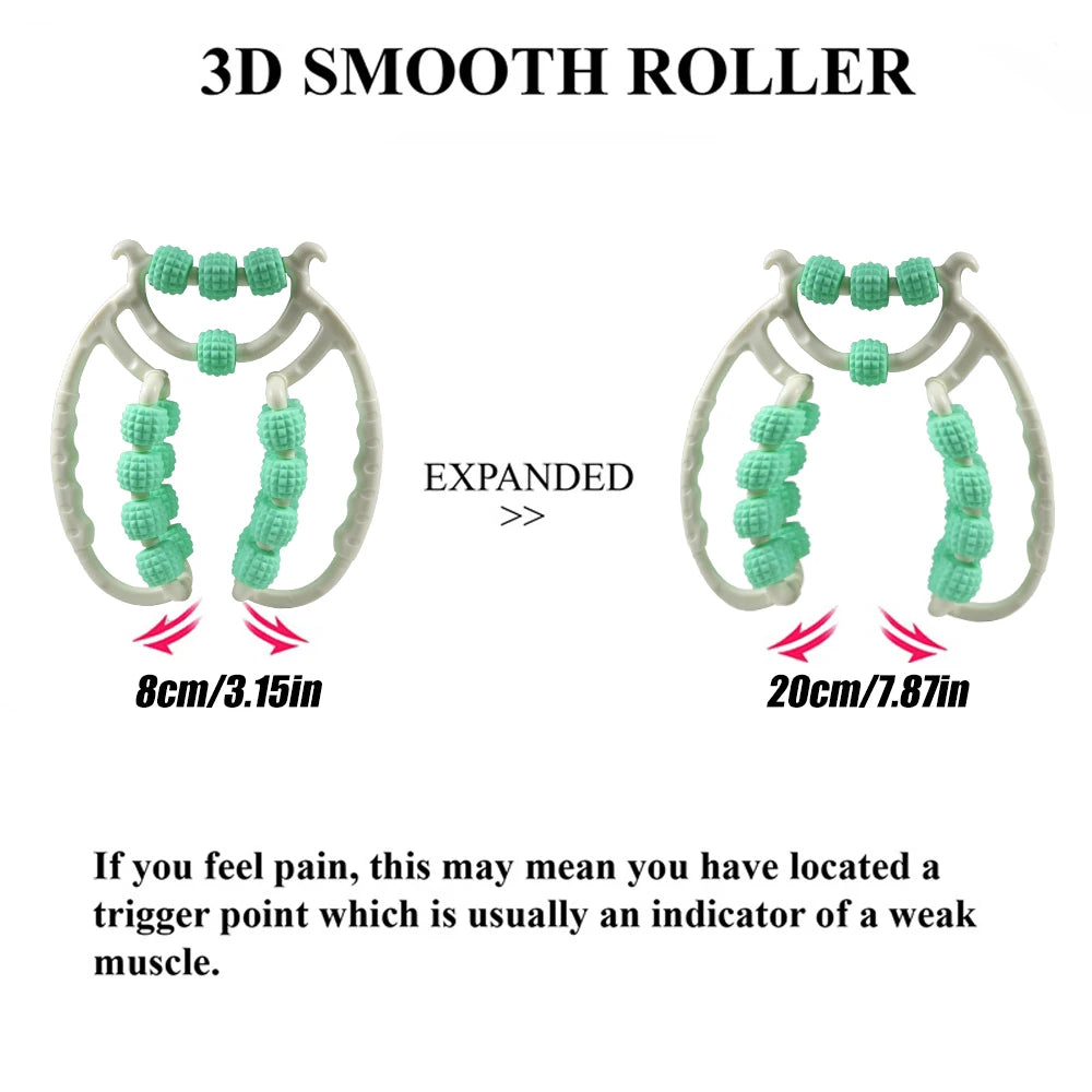20 Wheel Annular Leg Clamp Massager Body Slimming Roller Massage for Body Massager Relax