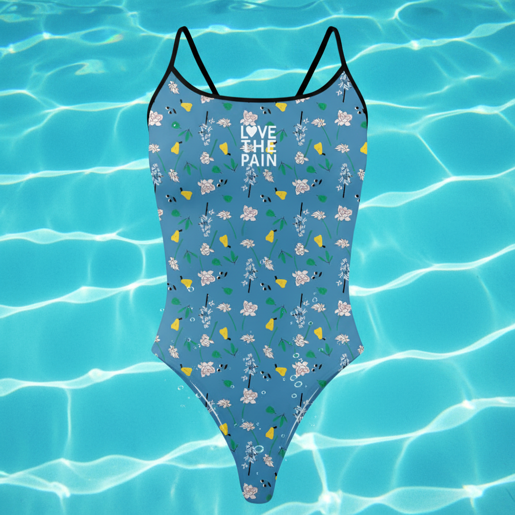 Love The Pain Women One-Piece Beachwear Triathlon Functional Training Swimwear Bathers Pool Practice Squad