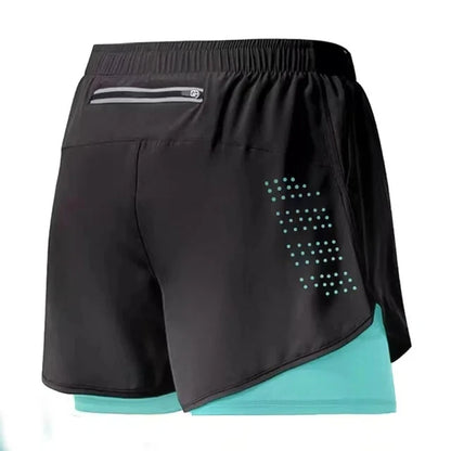 Running Shorts Sportswear 2 in 1 Training Short Pant Summer Double-deck Beach Homme Jogging Clothing Gym Sport Shorts Men