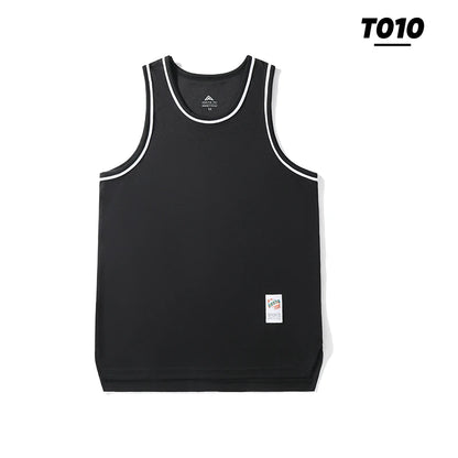 Men's Basketball Vest Clothing Oversized Sleeveless T-Shirt Sports Fitness Round Neck Tank Top Muscle Training Running Vest