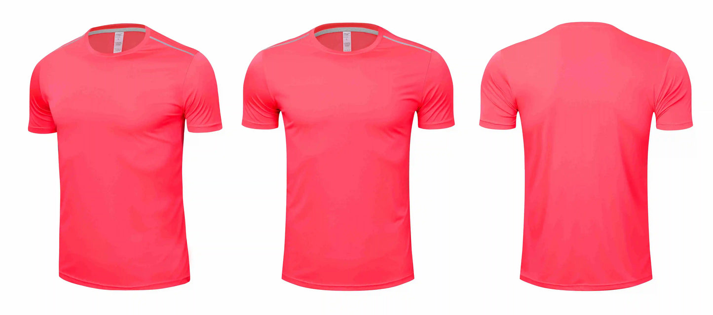 High quality spandex Men Women Kids Running T Shirt Quick Dry Fitness Shirt Training exercise Clothes Gym Sports Shirts Tops