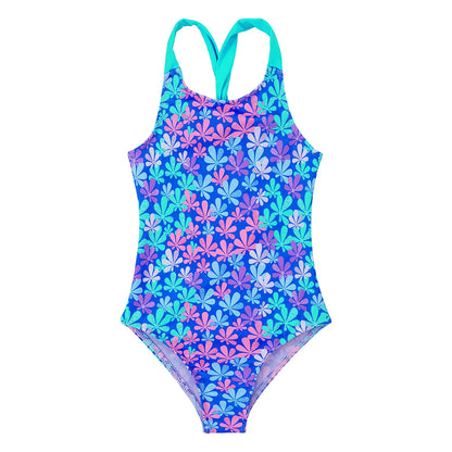 4-16Y Sleeveless One-Piece Swimsuit for Little and Big Girls with Cartoon Pattern Printing Swimwear Children Bathing Beach Wear