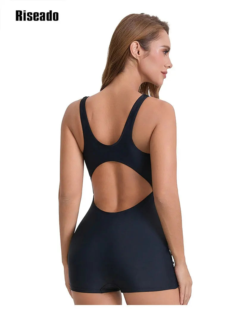 Female Athletic One Piece Swimsuit for Women Racerback Sport Swimsuits Modest Swimwear Training Competition