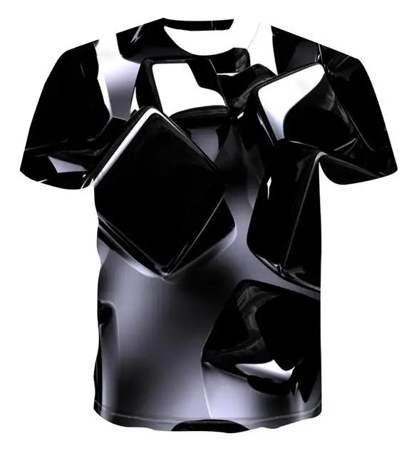 Men's 3d T-shirt Casual Short-sleeved O-neck Fashion Funny Printing T-shirt Men and Women T-shirt High-quality