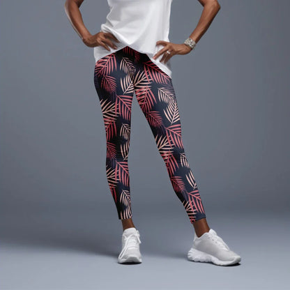 Fitness Leggings High Waist 3D Flowers Pattern Digital Print Casual Trousers Woman's Leggings