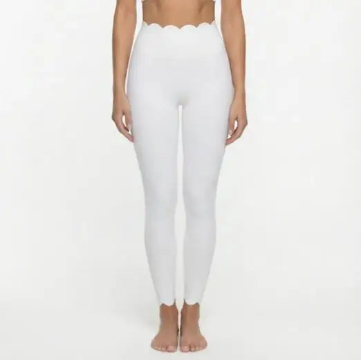Laser Wave Plastic Elastic High Waist Tight Pants for Women, Speed Drying Fitness Running, Tight Bottom Pants XP172