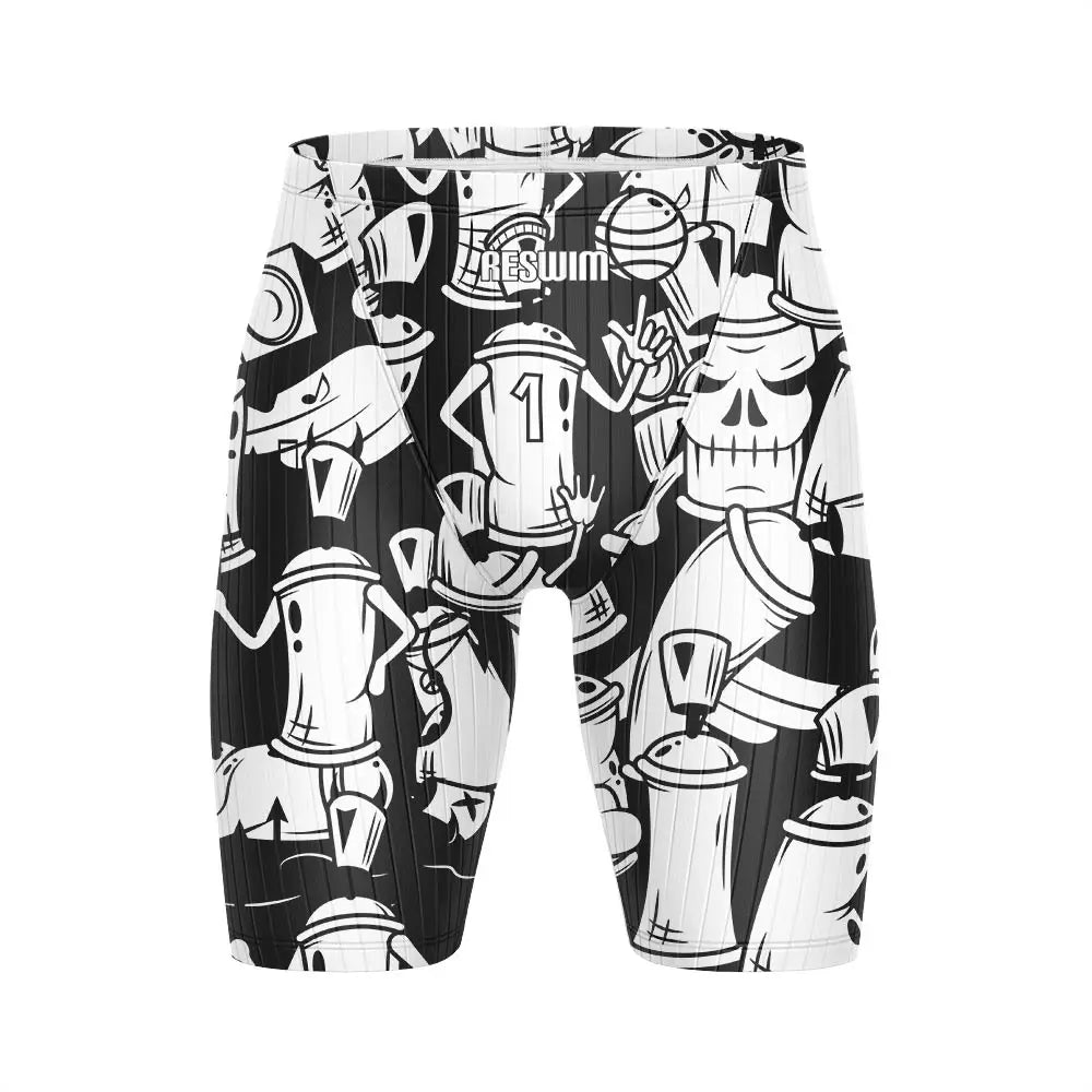 Swimming Trunks Men's Swim Jammer Swimsuit Beach Tights Shorts Training Swimming Shorts Professional Athletic Surf Swimwear