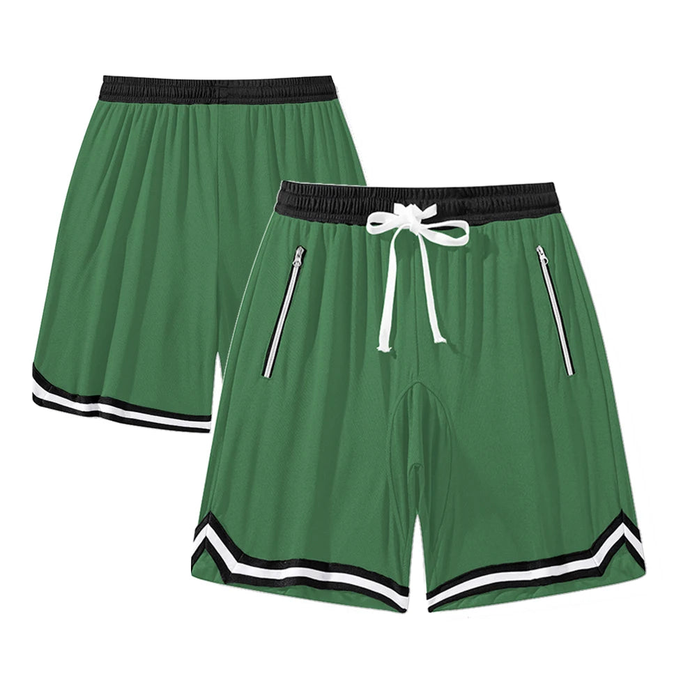 Men Casual Gym Mesh Short Lightweight Breathable Jogger Training Short Pants with Drawstring and Zip Pockets Multi-Color Options