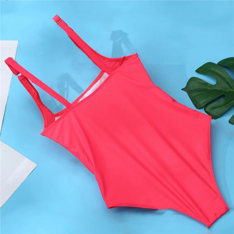 Summer One Piece Large Size Swimwear Push Up Women Plus Size Swimsuit Closed Bodysuit Female Bathing Suit Pool Beachwear