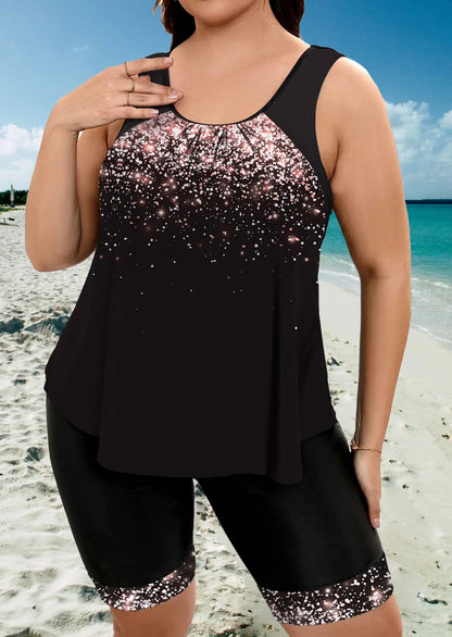 Tankini Swimsuits Women with Fifth Pants Swimming Bathing Suit Bikinis Bikini Beach Wear Plus Size Swimwear 4XL