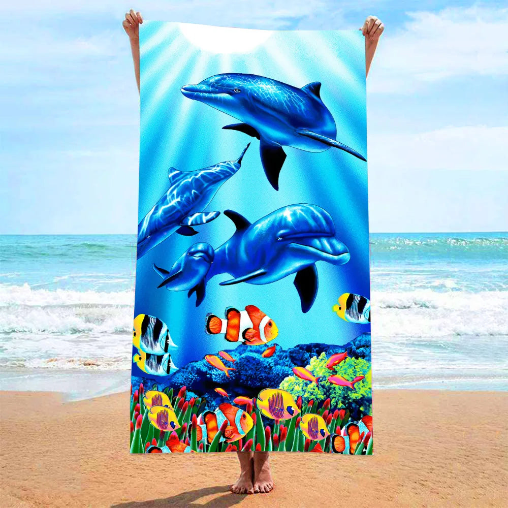 Microfiber Blanket Quick Drying Beach Towels Oversized Printing Towel Super Absorbent Pool Towel Blanket Boho Absorbent Towel