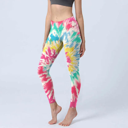 High Waisted Yoga Pants Leggings for Women Bamboo Print Workout Tights Non-See Through Gym Fitness Running Athletic Wear