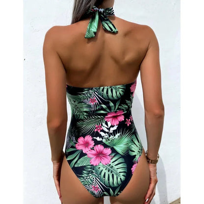 Summer Print One Piece Swimsuit Closed Plus Size Swimwear Female Body Bathing Suit For Pool Beach Women Swimming Suit