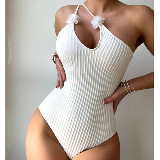 White One Piece Swimsuits Closed Women's Swimwear Push Up For Swimming Wear Body Bathing Suits Beachwear Pool Bather