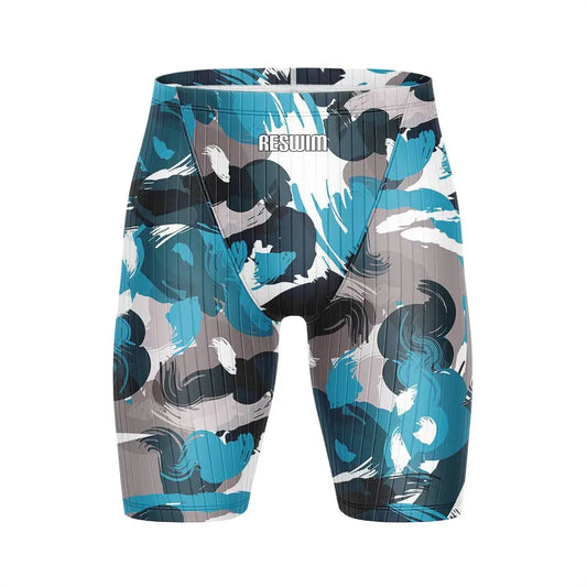 Summer Men's Jammer Swimsuit Training Swim Shorts Beach Trunks Swimming Pants Swimwear Jammers Sports Surf Shorts Tight Trunks