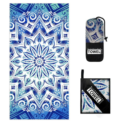 Microfiber Blanket Quick Drying Beach Towels Oversized Printing Towel Super Absorbent Pool Towel Blanket Boho Absorbent Towel