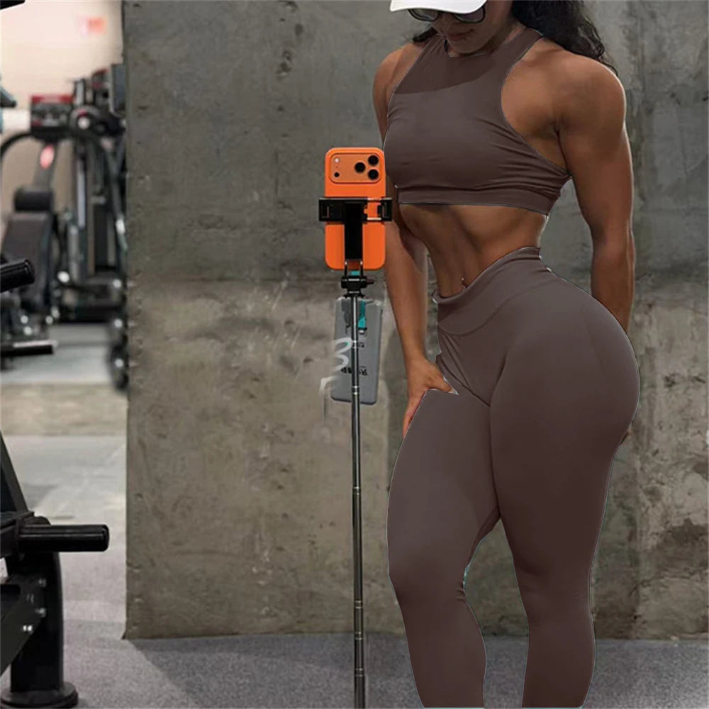 Nologo D-Dynamic Racer Bra Orchid Dusk Yoga Set Sage Seamless Back Legging Ribbed Underband Fitness Shorts Gym Active Wear