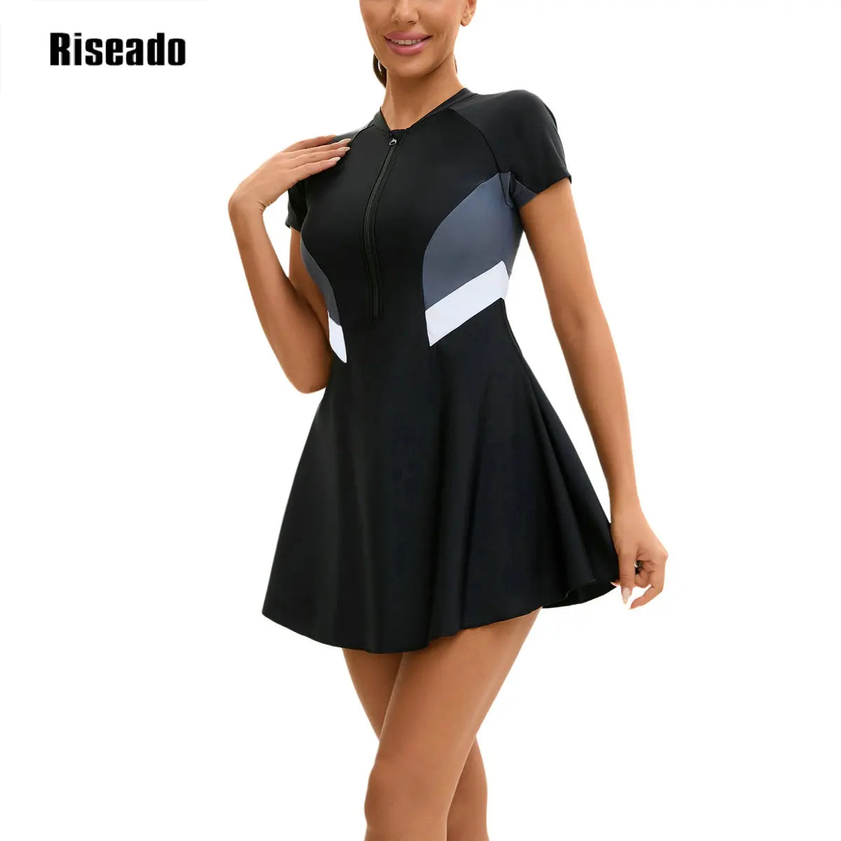 Two Piece Swim dress Swimsuits for Women Tummy Control Swim Dress Cute Modest Skirt Bathing Suit Full Coverage