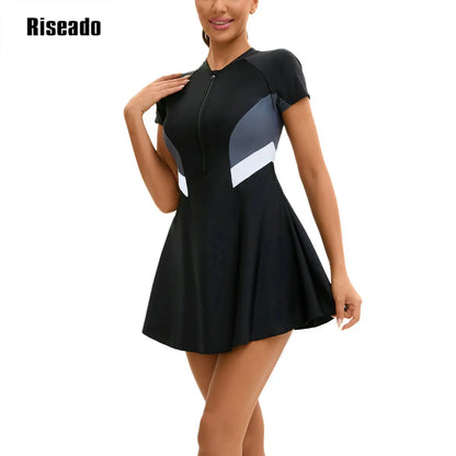 Two Piece Swim dress Swimsuits for Women Tummy Control Swim Dress Cute Modest Skirt Bathing Suit Full Coverage
