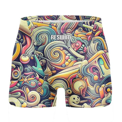 Swim Boxers Summer Swimming Trunks Men's Swim Jammer Surf Shorts Endurance Athletic Training Swimsuit Pants GYM Swimwear Beach Tights Shorts