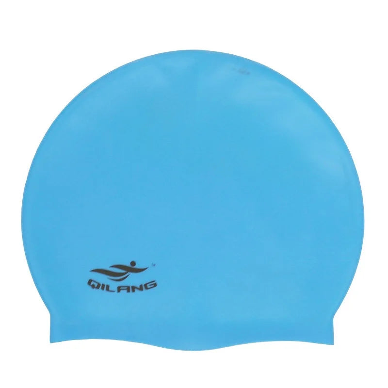 Waterproof Silicone Swim Caps Women Men High Elastic Flexible Protect Ears Hair Swimming Pool Hat for Adults Children Girls Boys