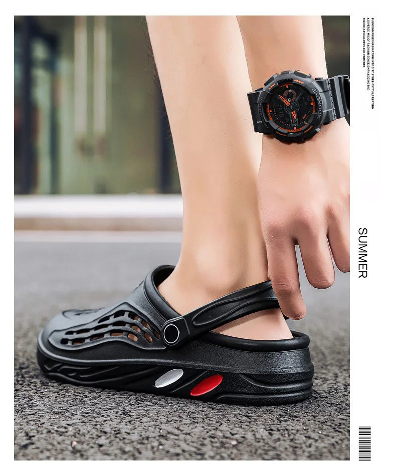 Men Sandals Light EVA Men's Casual Shoes Hole Shoes Clogs Home Garden Outdoor Male Beach Flat Slippers Big Size 49