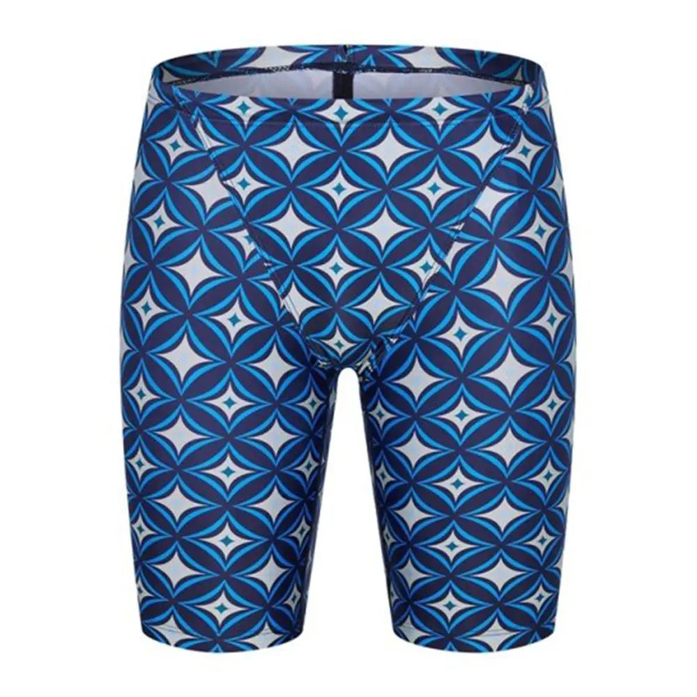 Summer Men's Swim Jammer Swimsuit Swimming Trunks Shorts Beach Tights Swim Pants Quick Dry Sports Running Surfing Diving Shorts