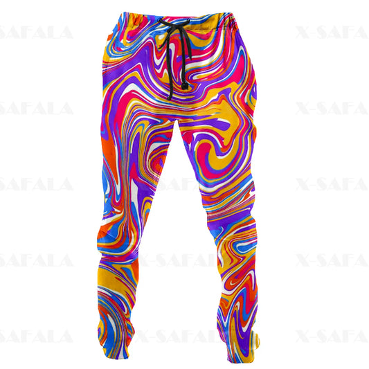 Colorful Trippy Long Baggy Pants Men Gym Sweatpants 3D Print Hippie Casual Joggers Streetwear Autumn Loose Sports Y2k Trousers