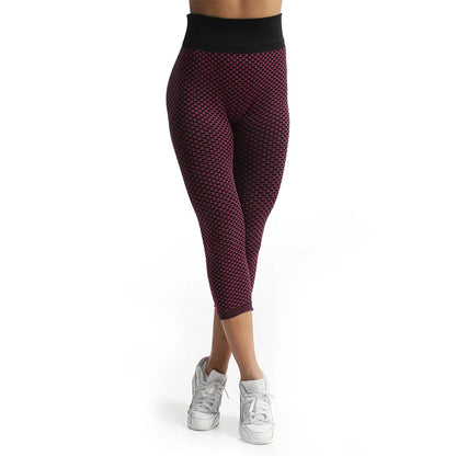YSDNCHI Push Up Leggings Breathable Workout Capris Sport Leggins Seamless High Waist Mid-Calf Women Gym Fitness Yoga Clothing