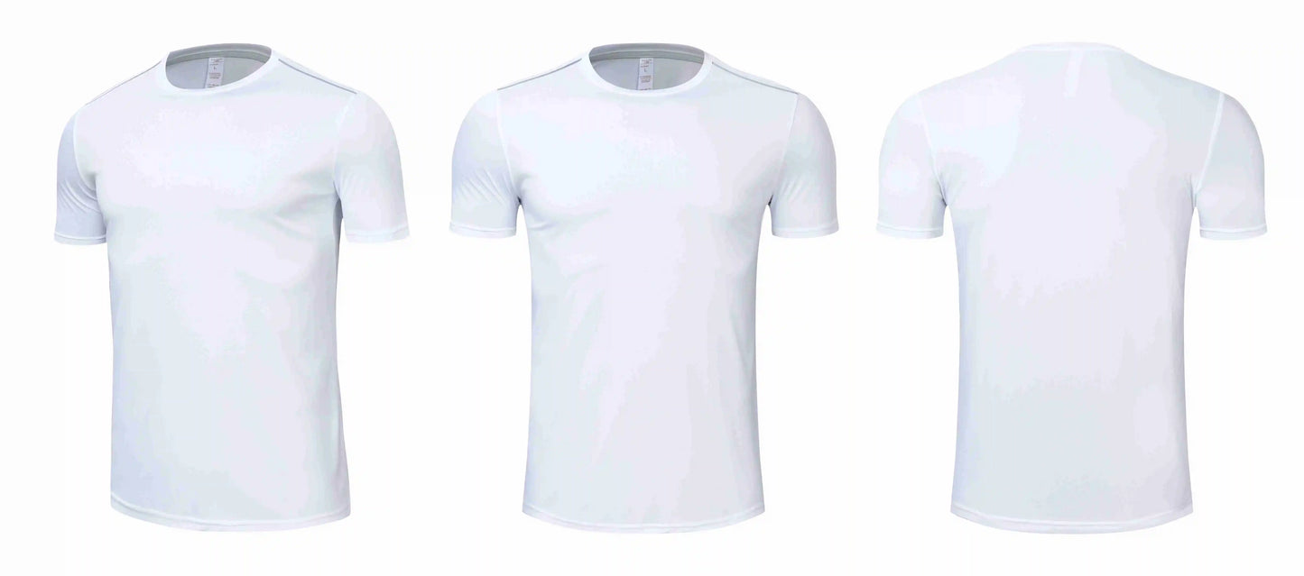 High quality spandex Men Women Kids Running T Shirt Quick Dry Fitness Shirt Training exercise Clothes Gym Sports Shirts Tops