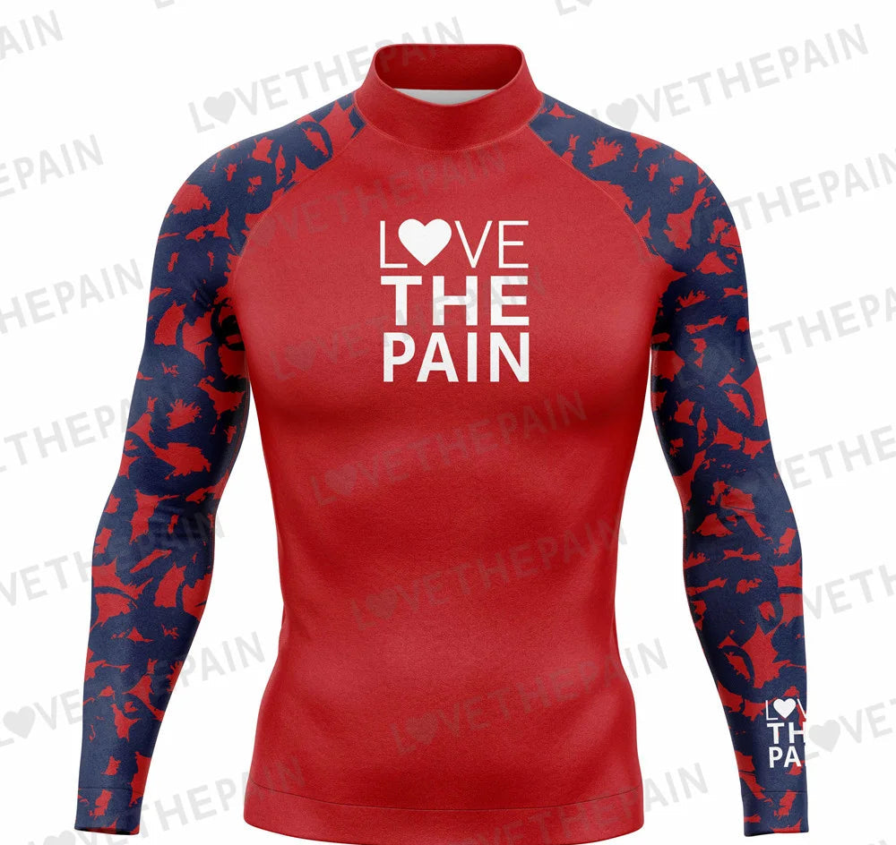 Men's Surfing T-shirt Sportswear Swimwear Long Sleeved Swimming Top UV Swimming Tight Rash Guard Surfing Swimsuit Rashguard