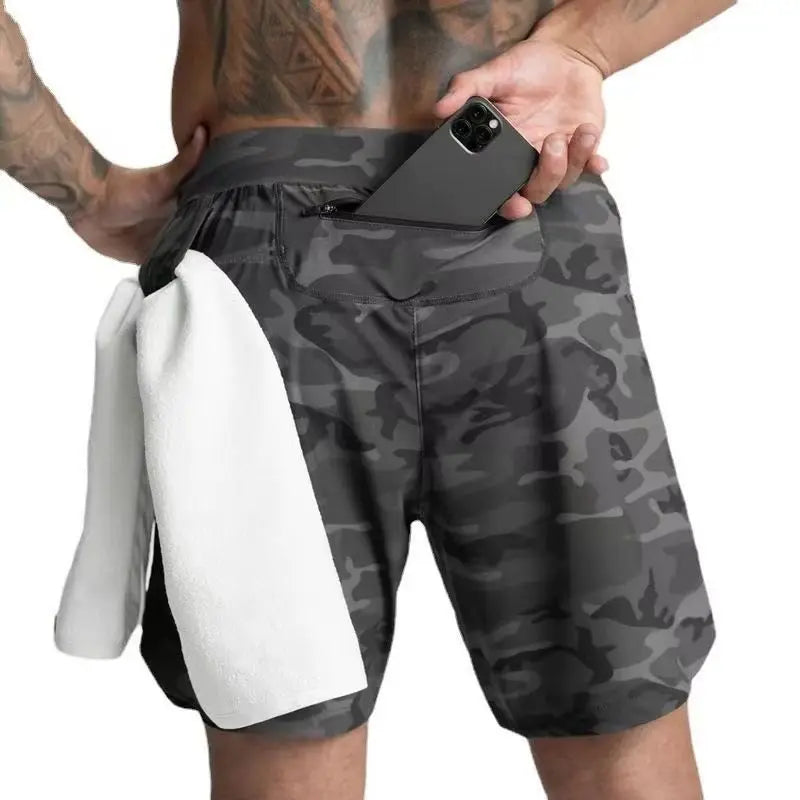 Men Breathable Quick Dry Casual Shorts Basketball Sports Fitness Five Point Pants