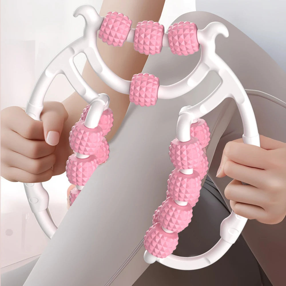 20 Wheel Annular Leg Clamp Massager Body Slimming Roller Massage for Body Massager Relax